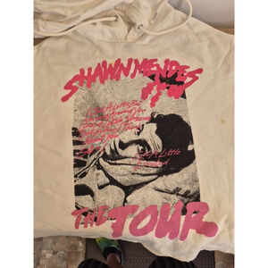 Official Shawn Mendes Concert Tour Hoodie Sweatshirt Womens Size Small Thrashed